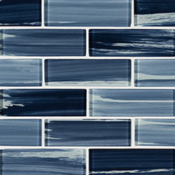 MSI Oceania Azul 2 x 6 Subway Mosaic SMOT-GLSST-OCEAZU8MM